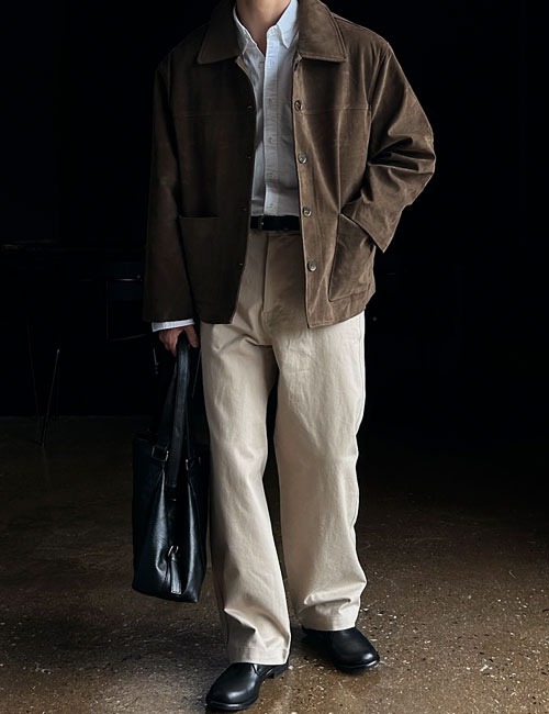 Den絨面革夾克外套