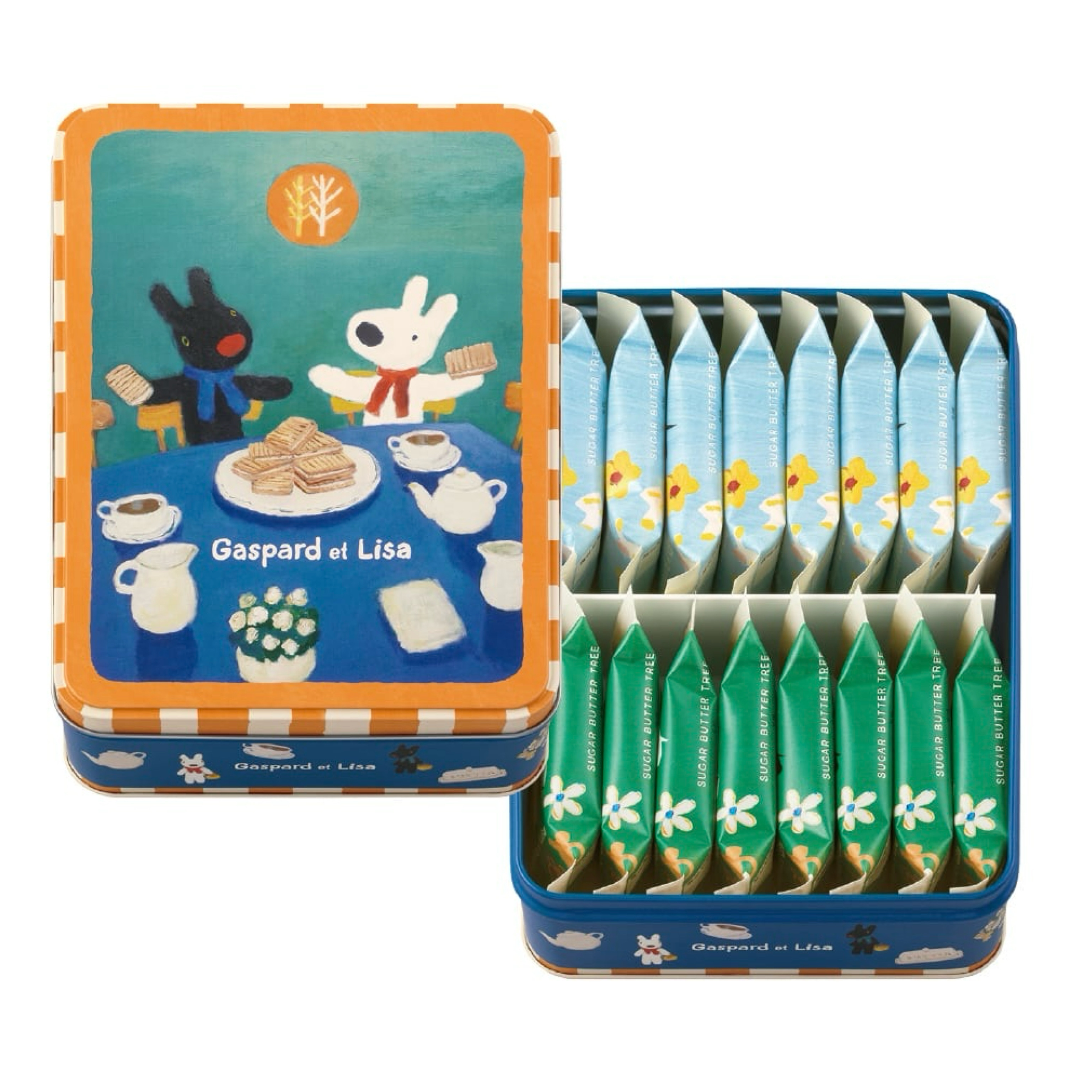 Sugar Butter Tree x Gaspard et Lisa 原味&焦糖布丁奶油夾心餅 (鐵盒)