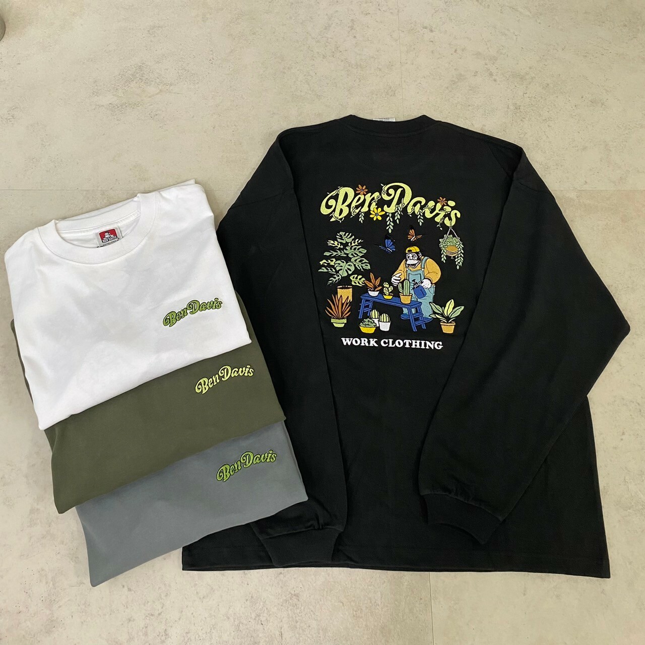 Ben Davis 園藝猩猩刺繡長Tee C-24780038