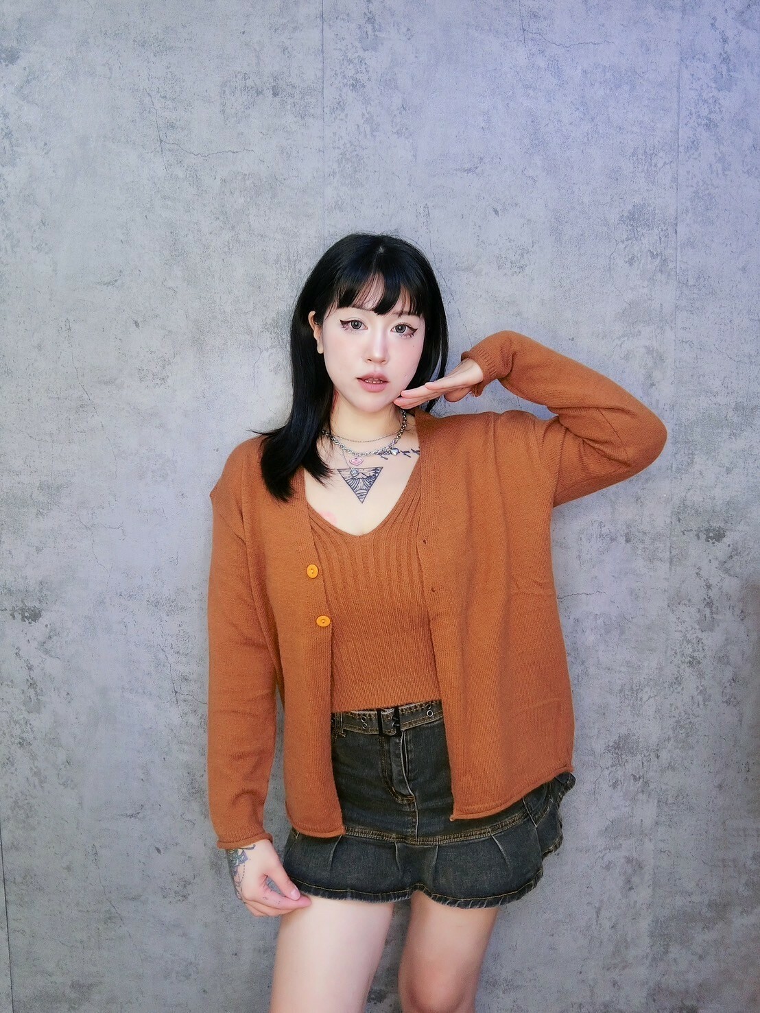 針織外套+背心 CP兩件套