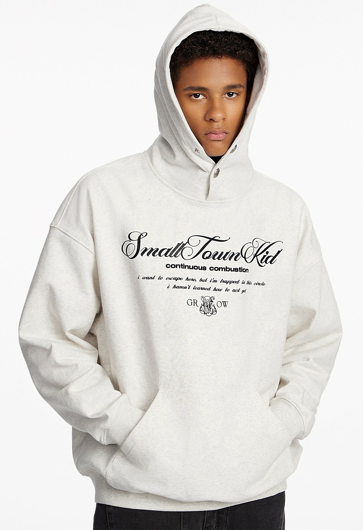 ASEN同款 STK SmallTownKid 草寫標語 帽T