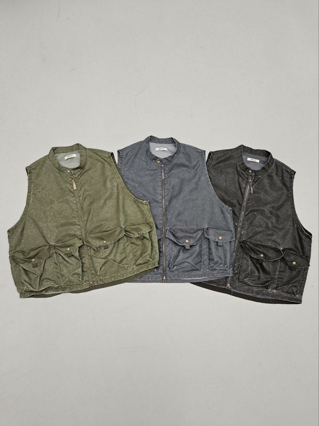 洗水企領拉鍊背心褸 SPECTOR-096V