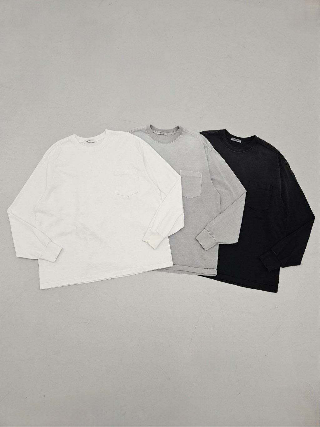 淨色洗水袋口長袖衫 SPECTOR-097T