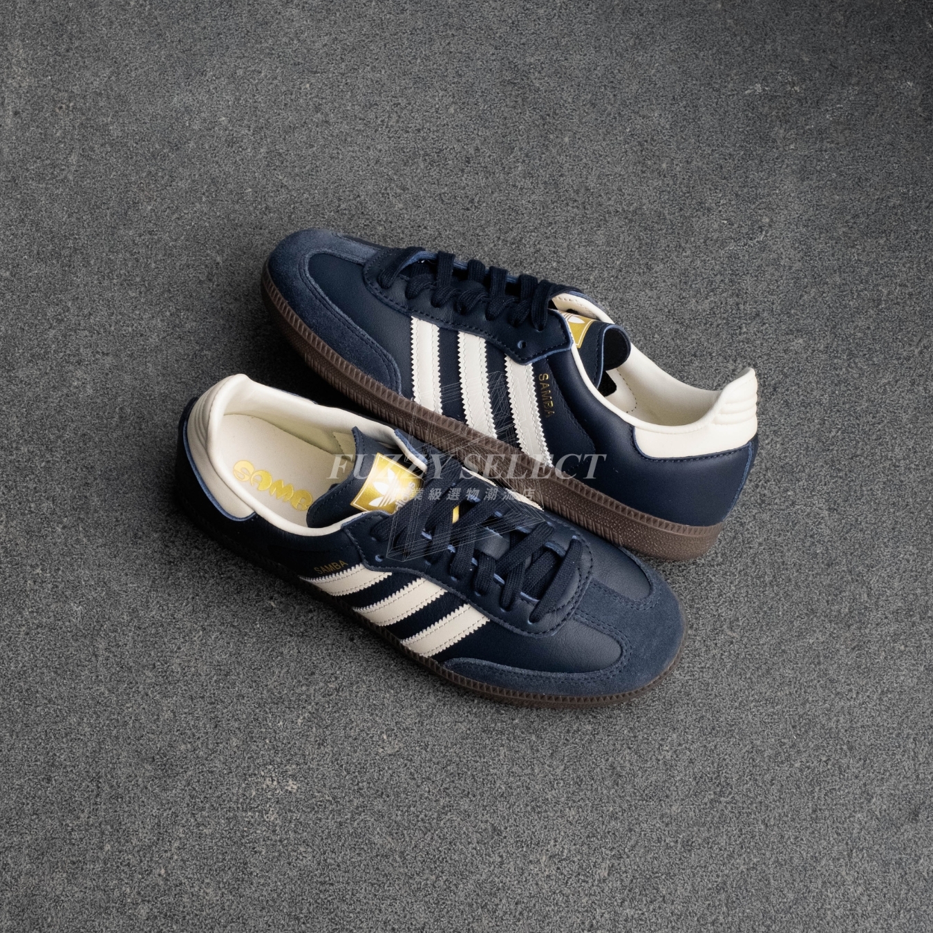 【逢甲FUZZY】 Adidas Samba "Navy Blue" 午夜藍 金標  焦糖底 ID2056