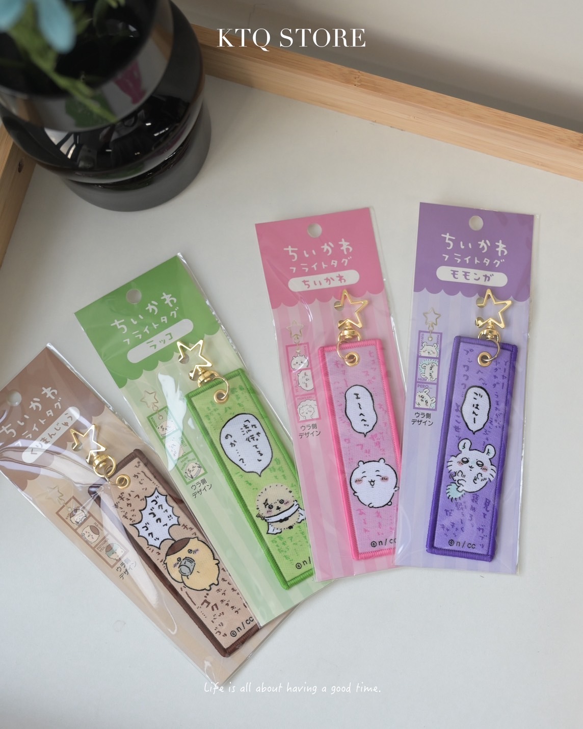 KTQ STORE ‧ 日本 Chiikawa 吉伊卡哇 標籤 三格漫畫 吊飾 刺繡吊牌鑰匙圈
