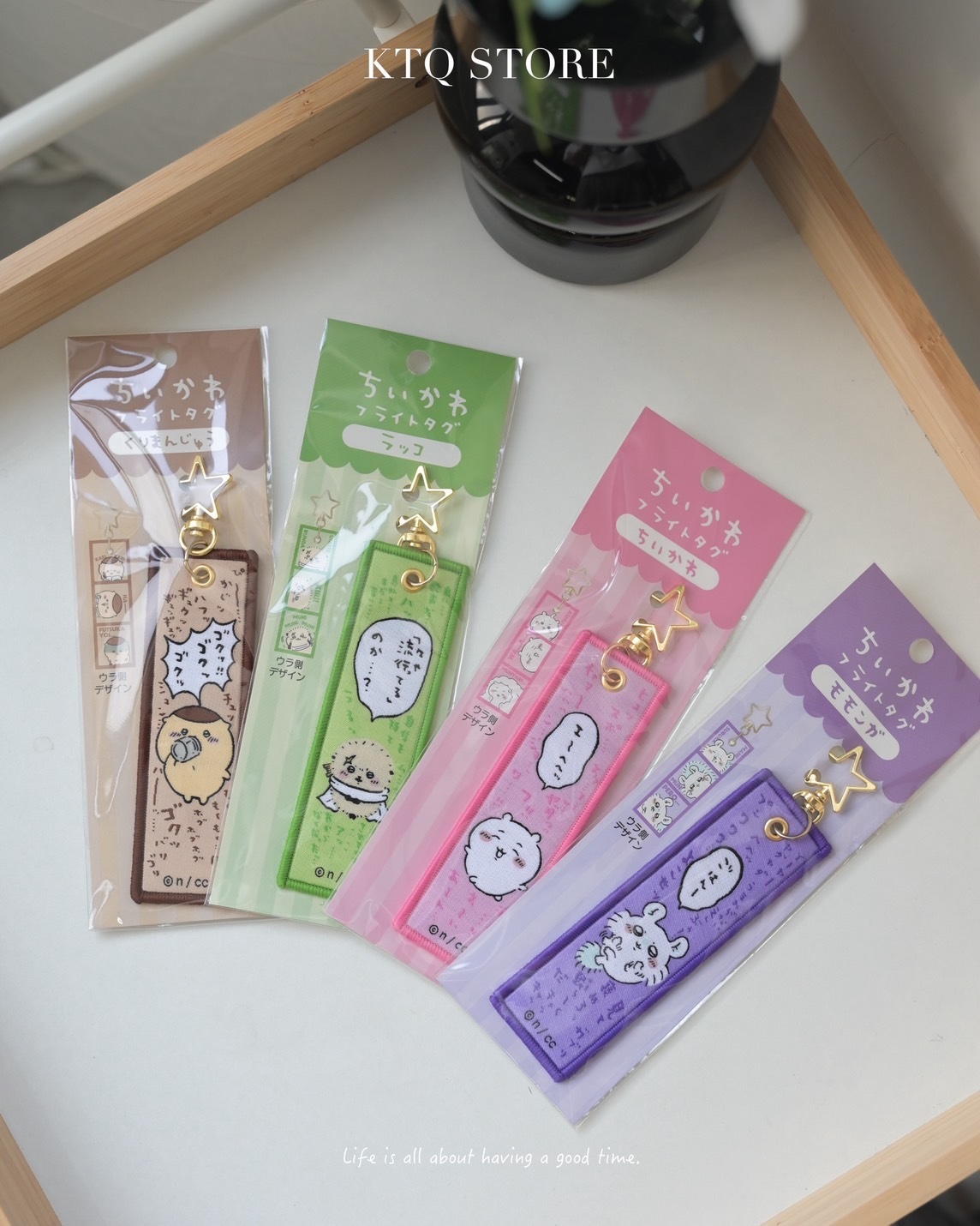 KTQ STORE ‧ 日本 Chiikawa 吉伊卡哇 標籤 三格漫畫 吊飾 刺繡吊牌鑰匙圈