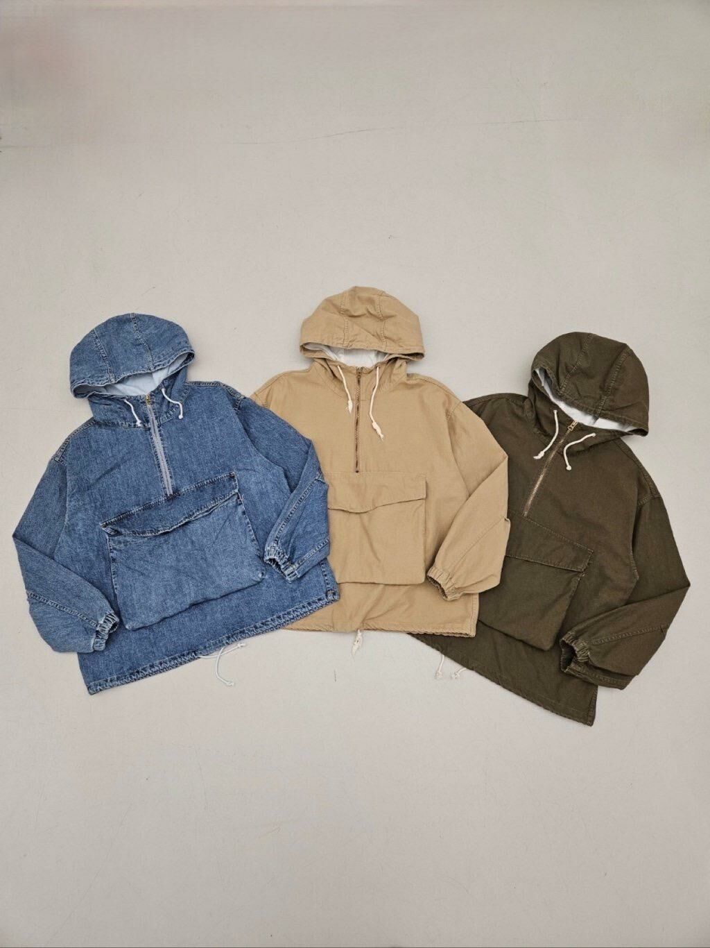 淨色半拉鍊連帽外套 SPECTOR-106JK