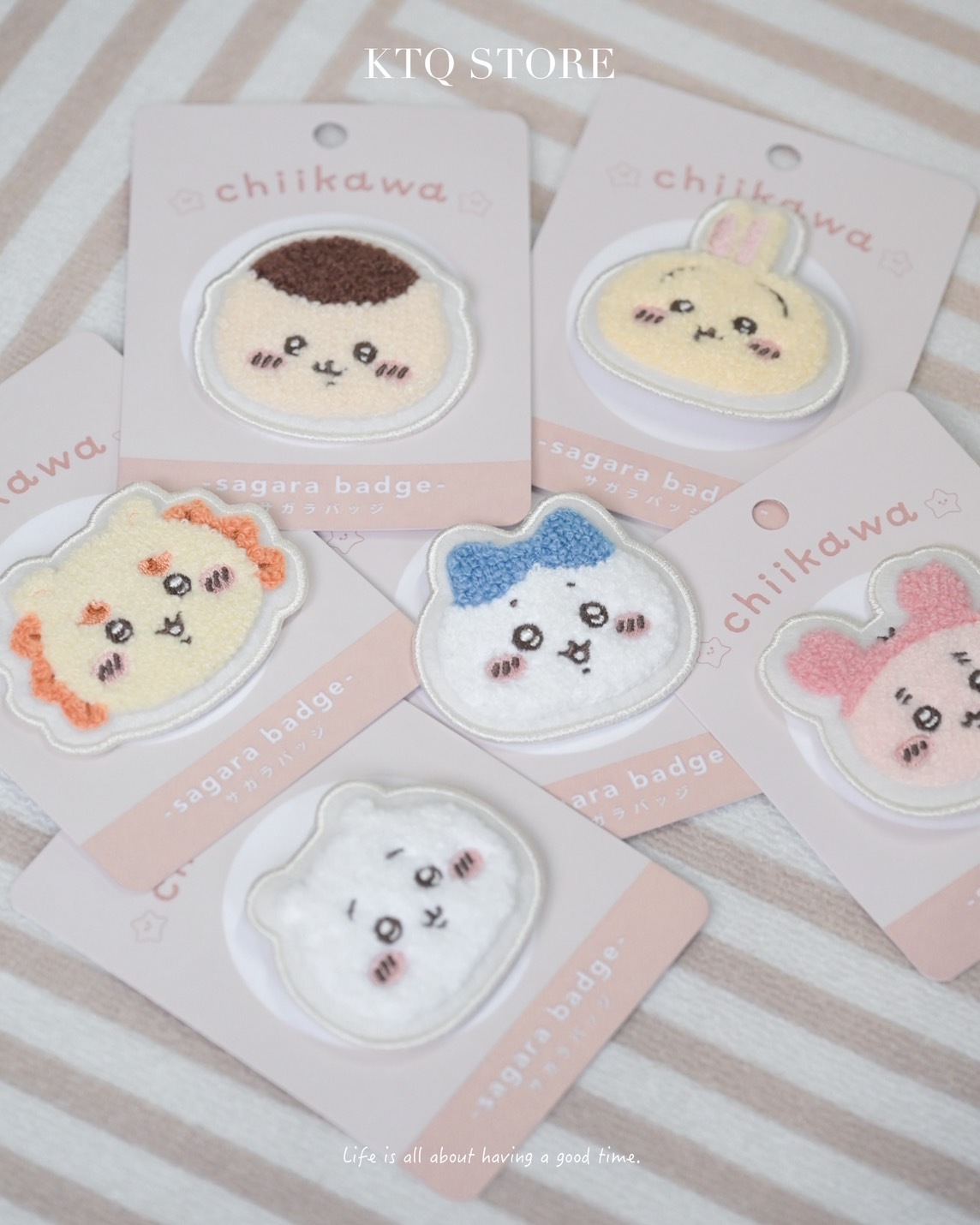 KTQ STORE ‧ 日本 Chiikawa 吉伊卡哇 毛絨徽章 胸針