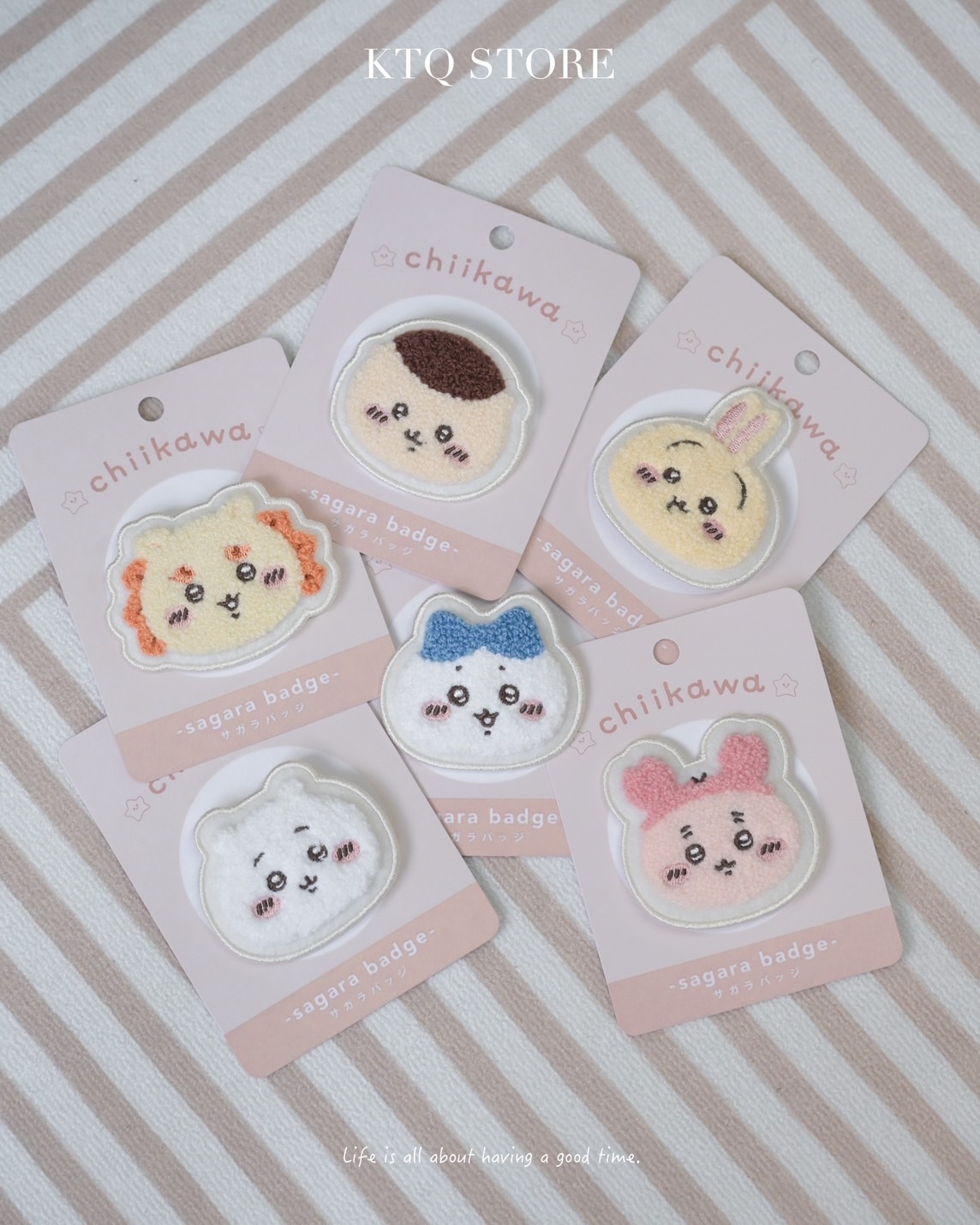 KTQ STORE ‧ 日本 Chiikawa 吉伊卡哇 毛絨徽章 胸針
