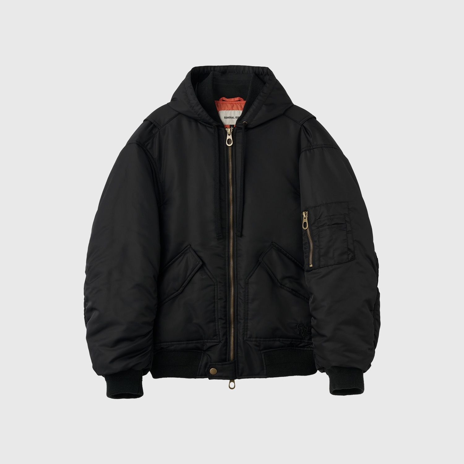 [GENERAL IDEA] HOODED FLIGHT BOMBER JACKET