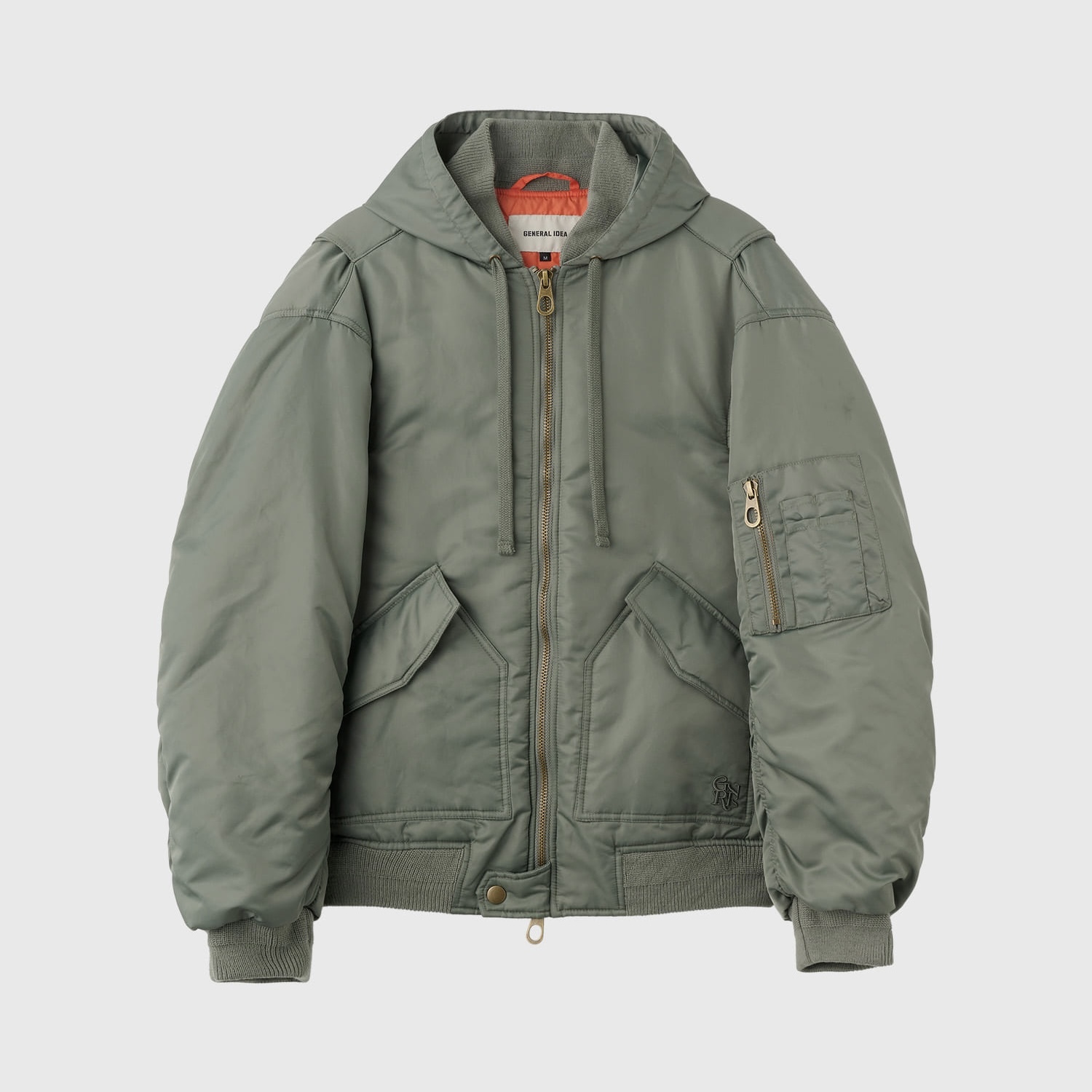 [GENERAL IDEA] HOODED FLIGHT BOMBER JACKET