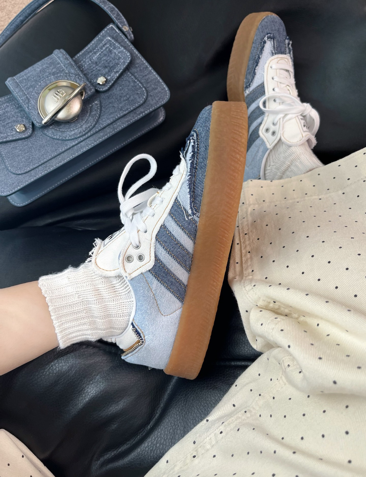 Atmos x Adidas Originals Sambae 丹寧 牛仔 復古 拉鍊 厚底 焦糖底 II0001/預購