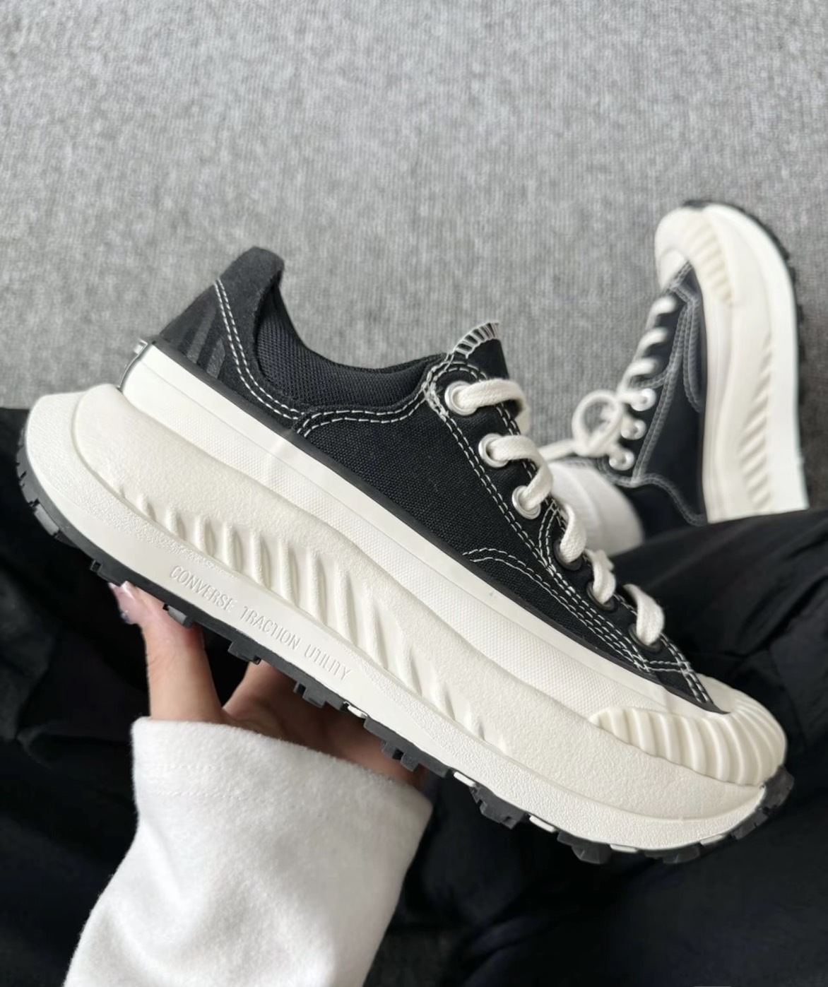 CONVERSE CHUCK 70 AT-CX 黑色餅乾鞋低筒A06557C