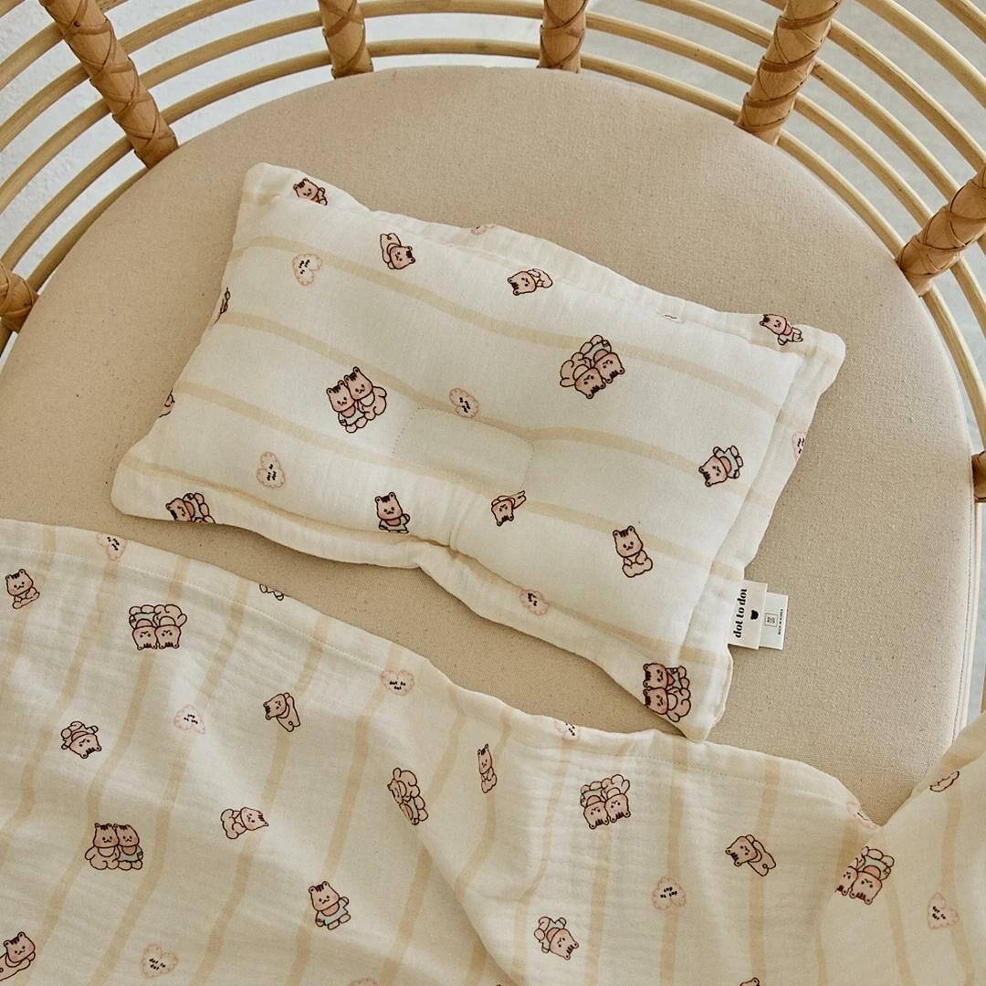 Milky baby牛奶寶貝拉拉手系列-莫代爾三重紗方形軟枕