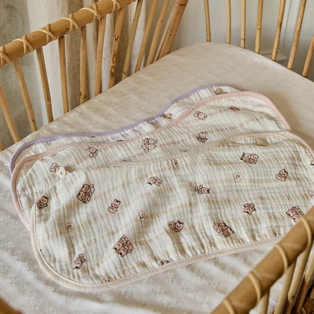 Milky baby牛奶寶貝拉拉手系列-莫代爾三重紗肩部口水巾