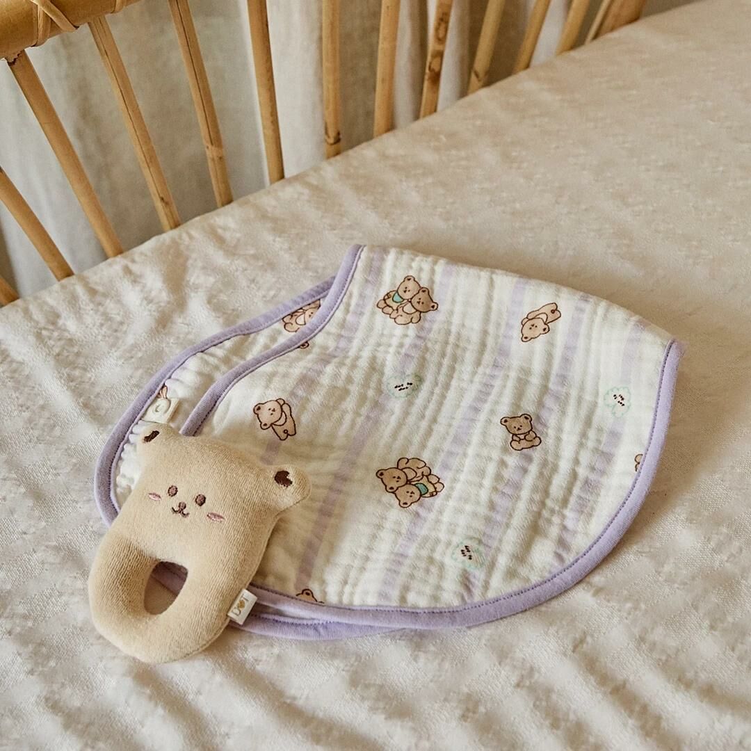 Milky baby牛奶寶貝拉拉手系列-莫代爾三重紗肩部口水巾