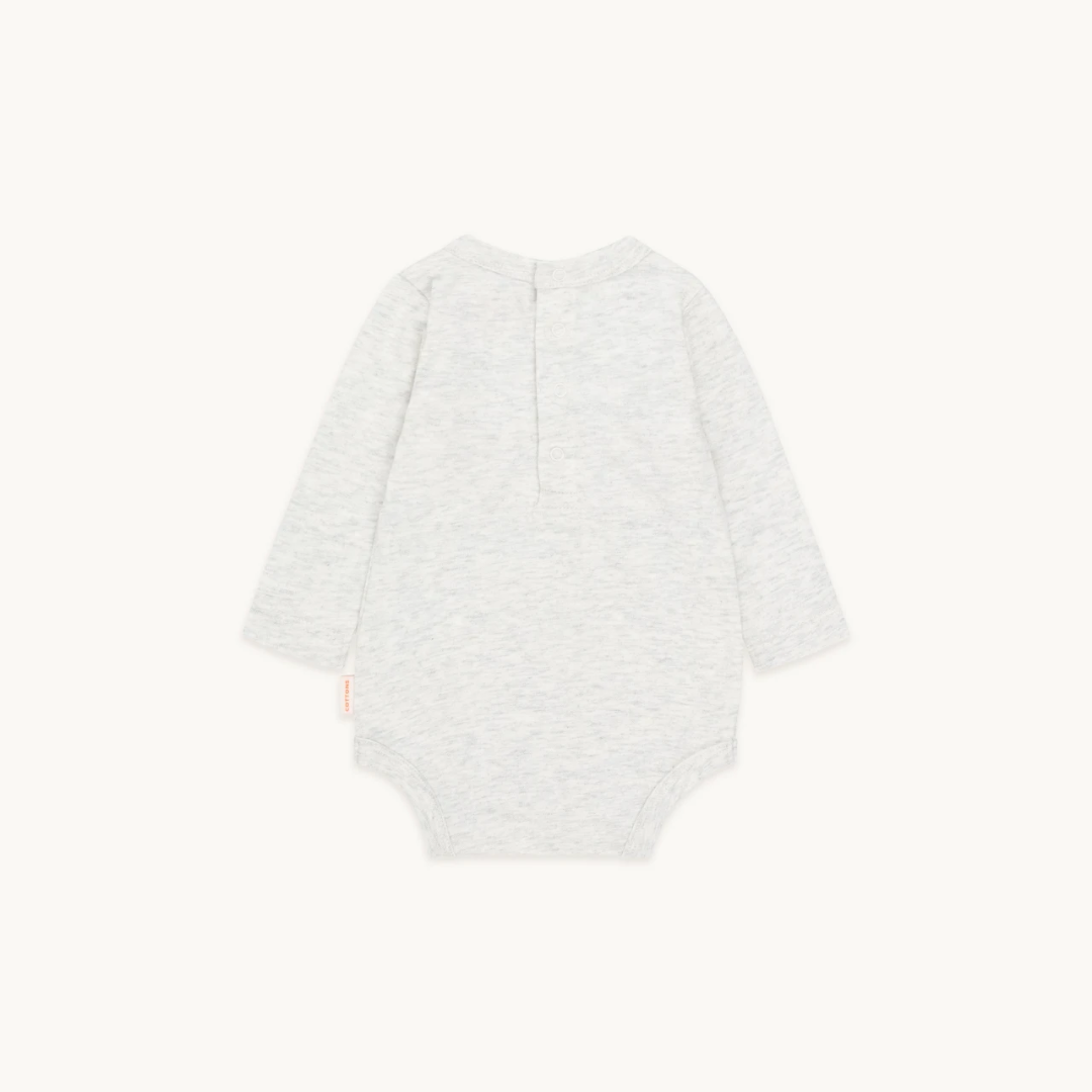 TINYCOTTONS│Impressions body星星臉包屁衣．Light cream heather