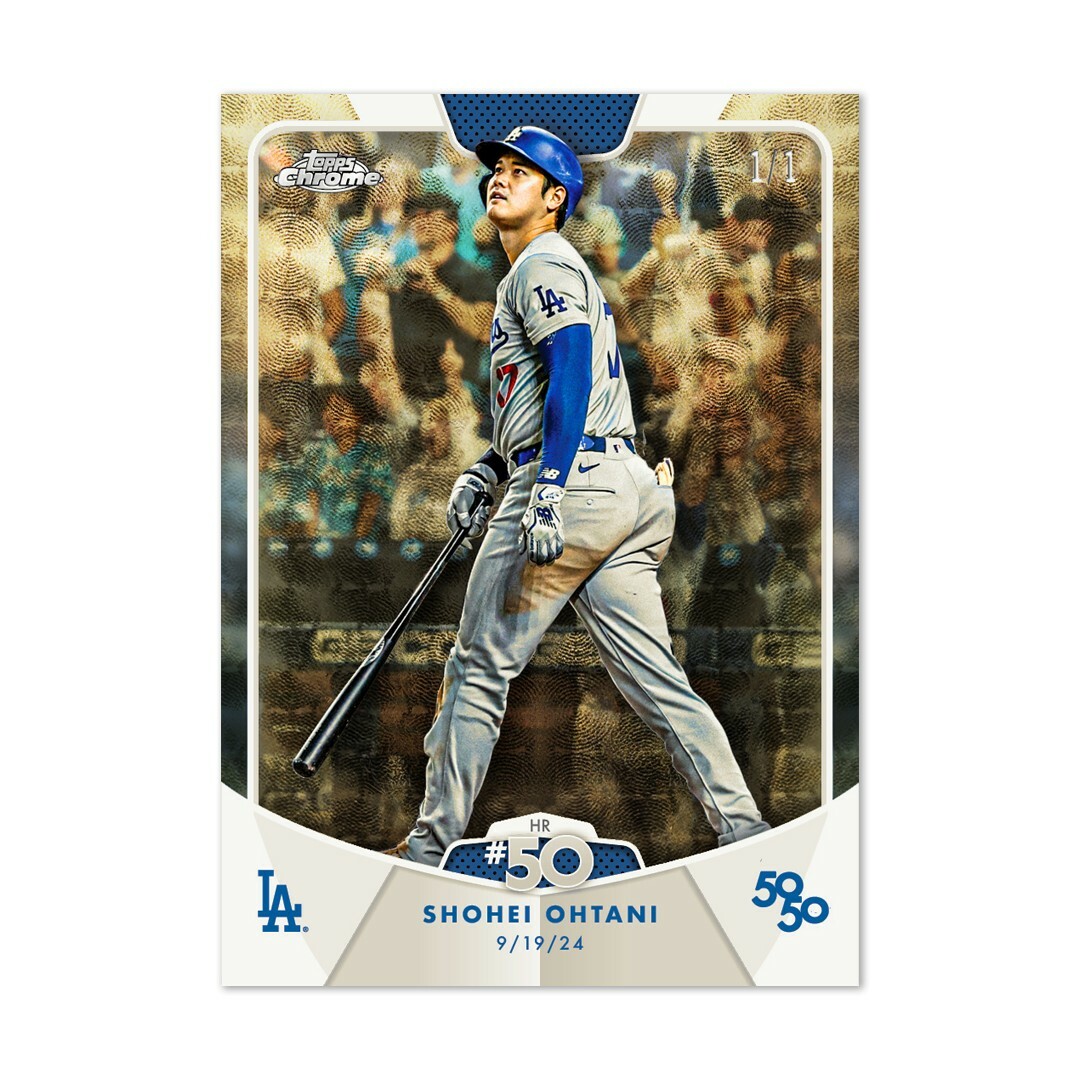 ＜限時限量＞Topps Now 球員卡 Shohei Ohtani 50轟50盜 紀念卡包 盲包 紀念球員卡 一包五張