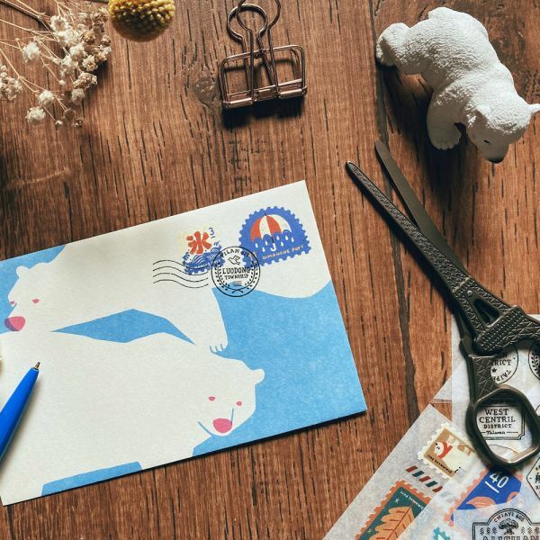 郵票 3入感壓 轉印貼紙｜迪夢奇 Dimanche