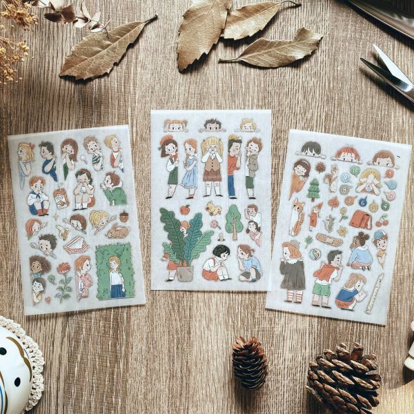 躲貓貓 3入感壓 轉印貼紙｜迪夢奇 Dimanche