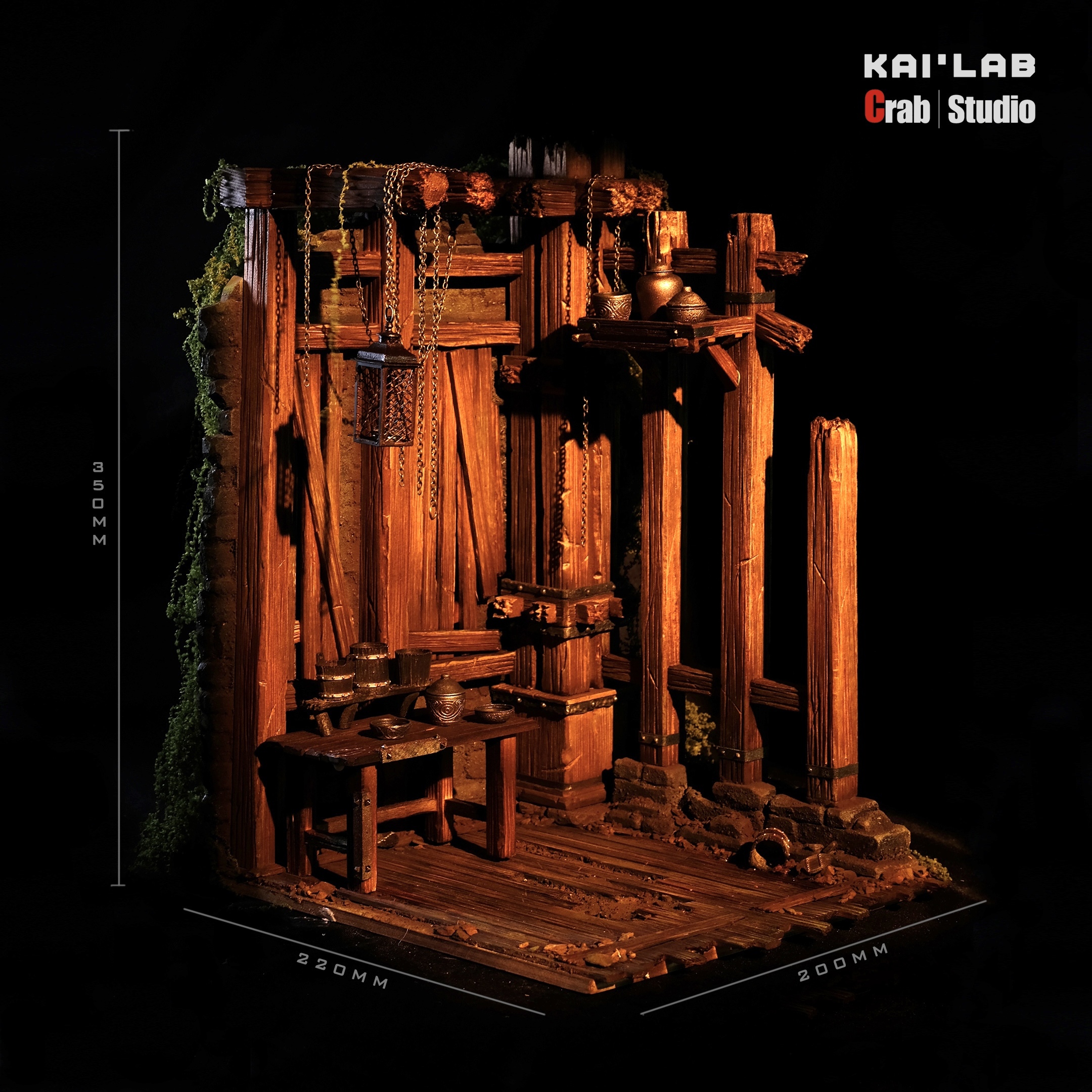 Crab Studio X KAI LAB "Innocence"  1/12  Medieval Cabin Diorama  (For Mezco Conan, Mythic legions)