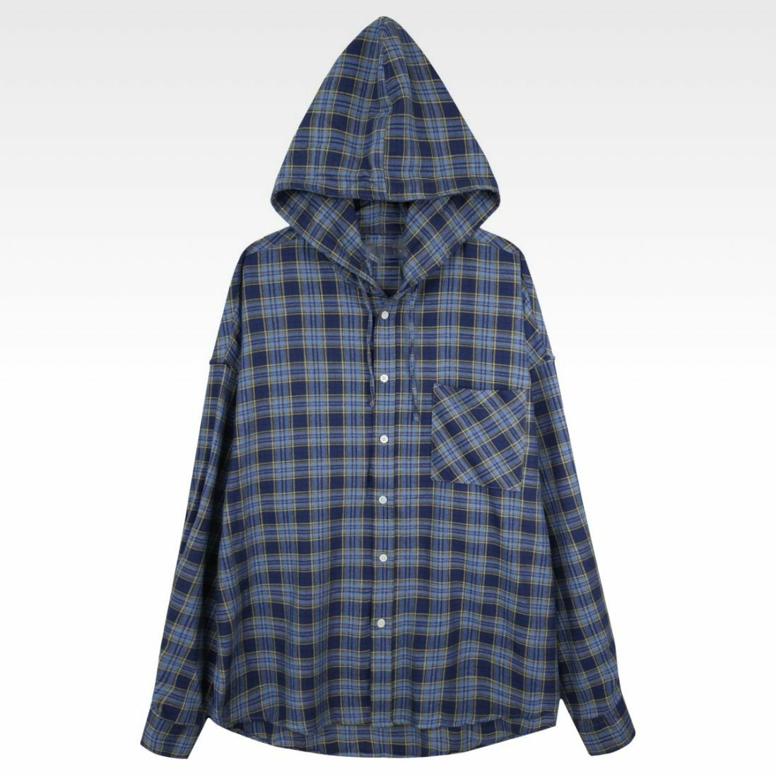 格仔連帽長袖恤衫 S2280