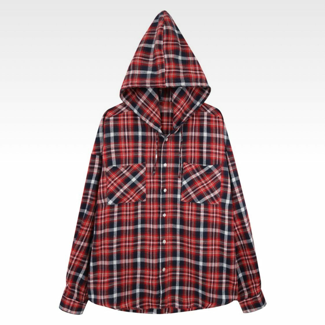 格仔連帽長袖恤衫 S2281