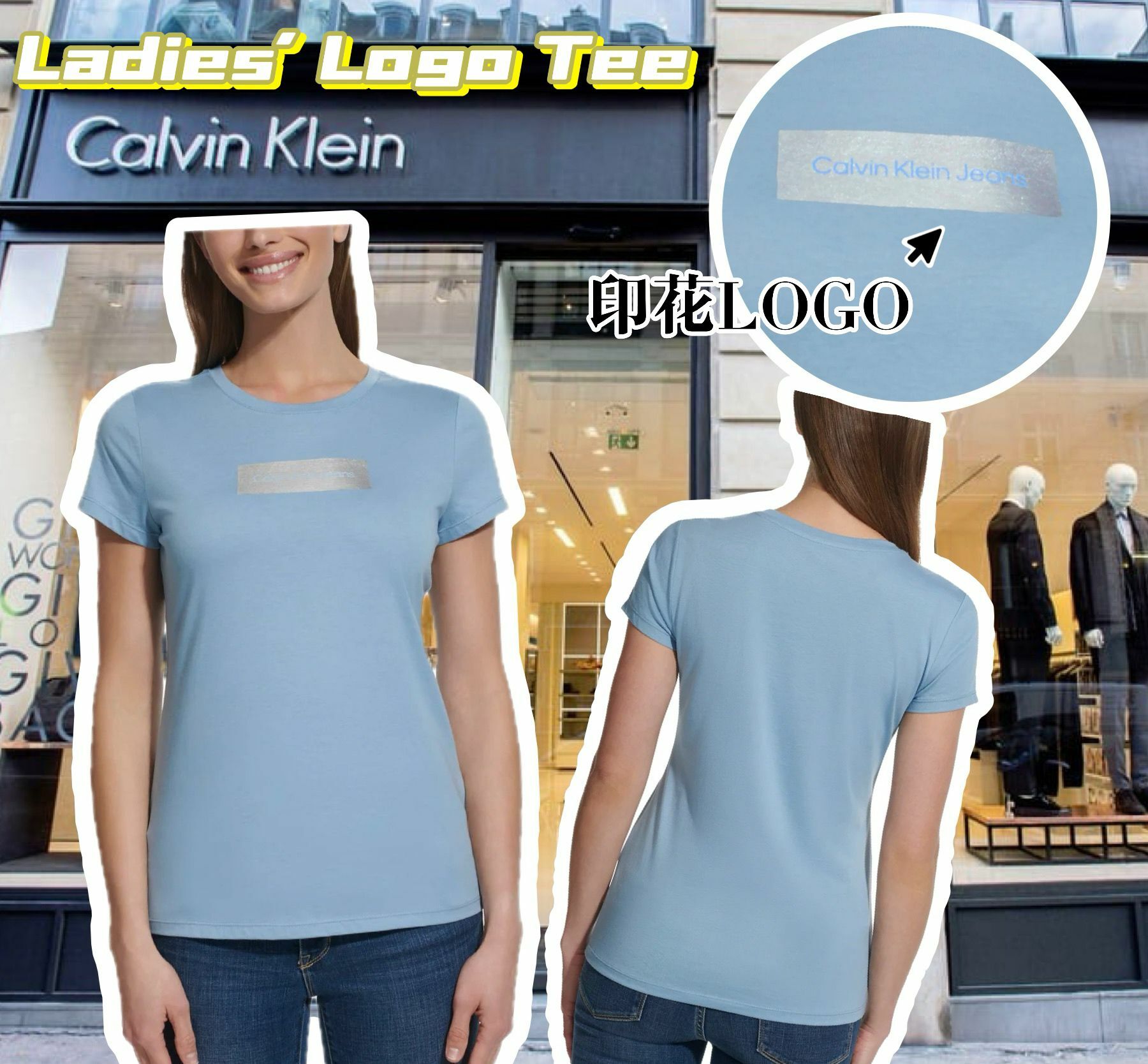 【預購】Calvin Klein LOGO G093012 女裝短袖