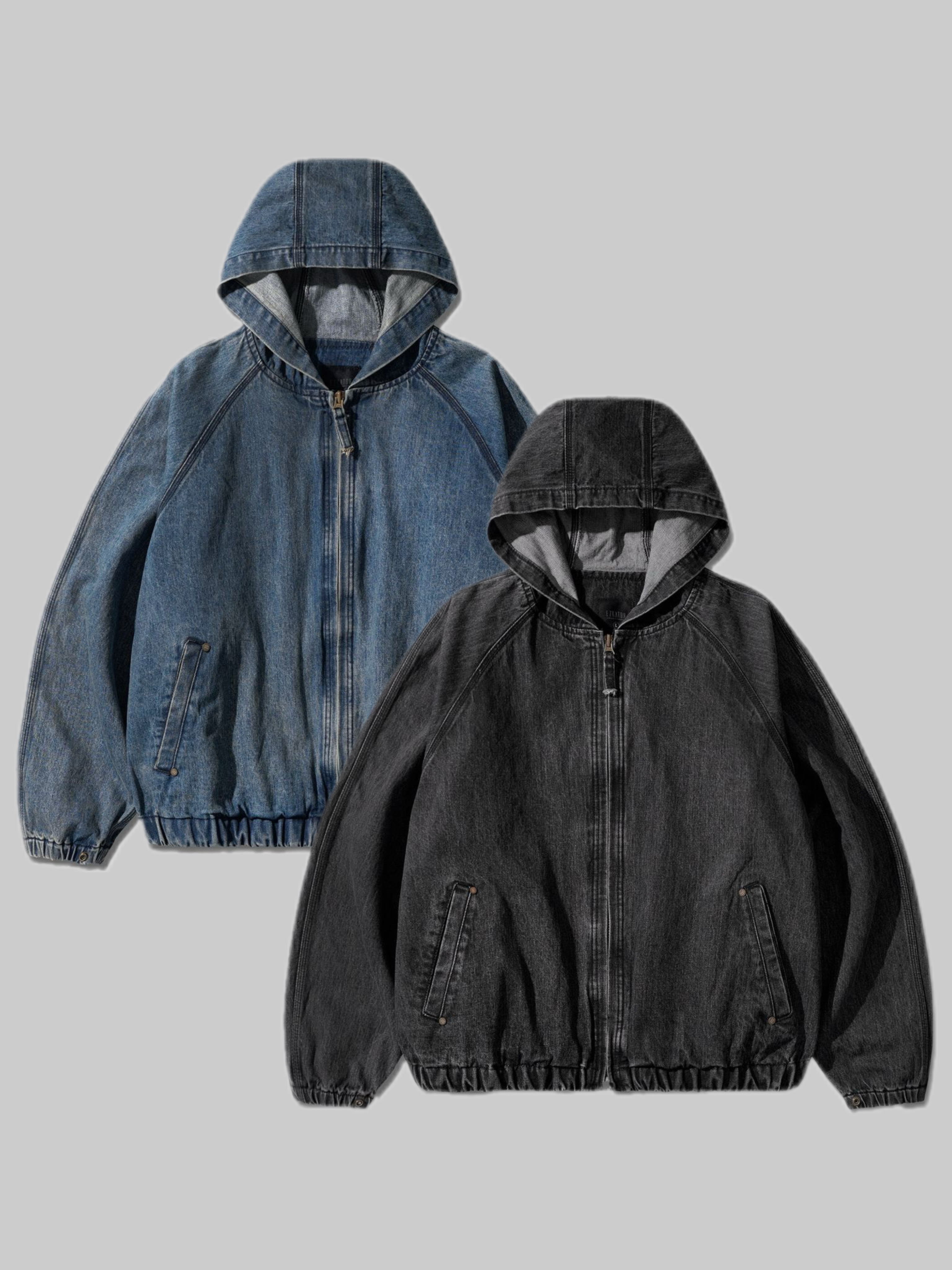 <預購> 韓國EZKATON復古連帽牛仔外套