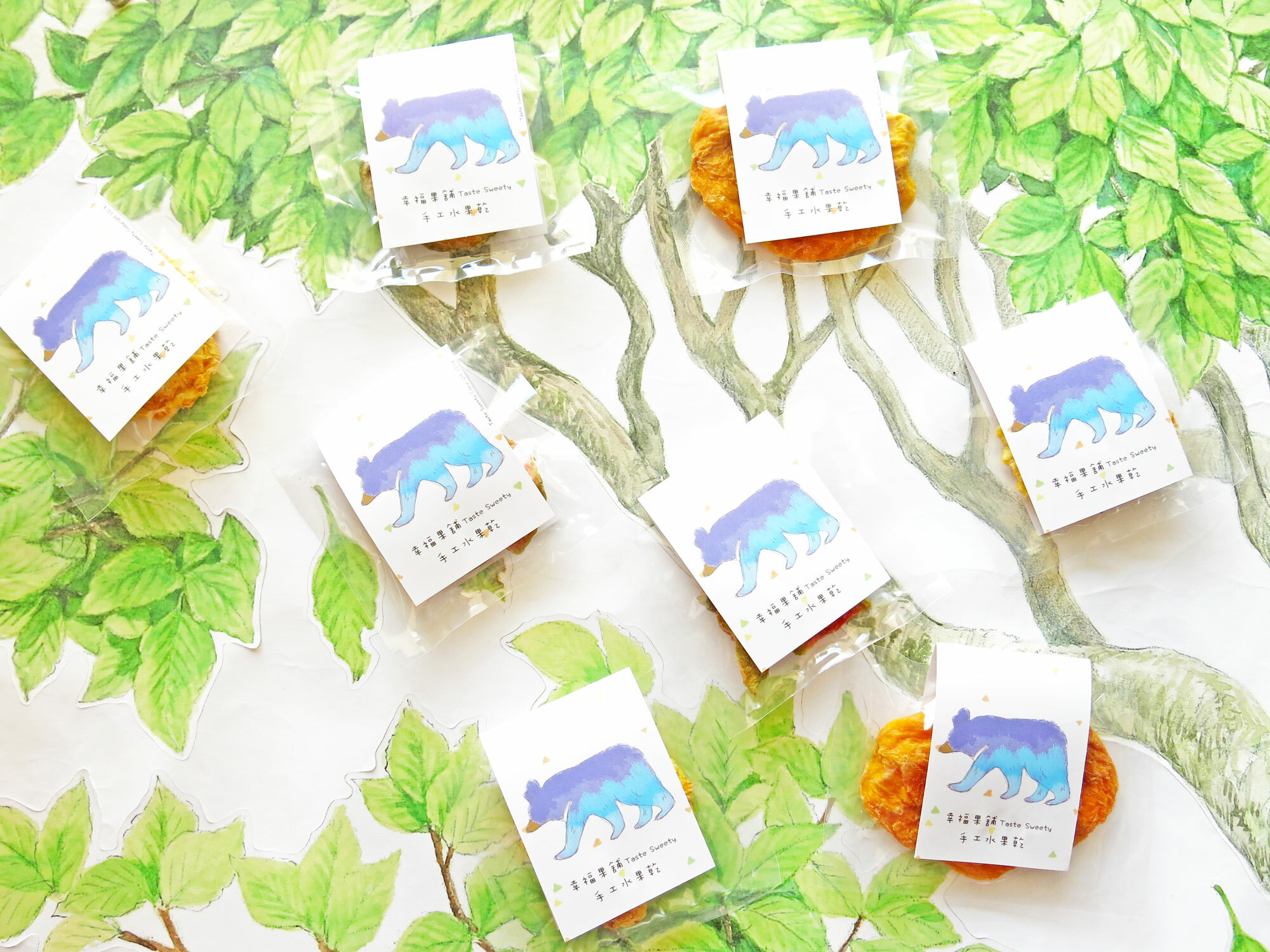 水藍熊小果乾-可愛包