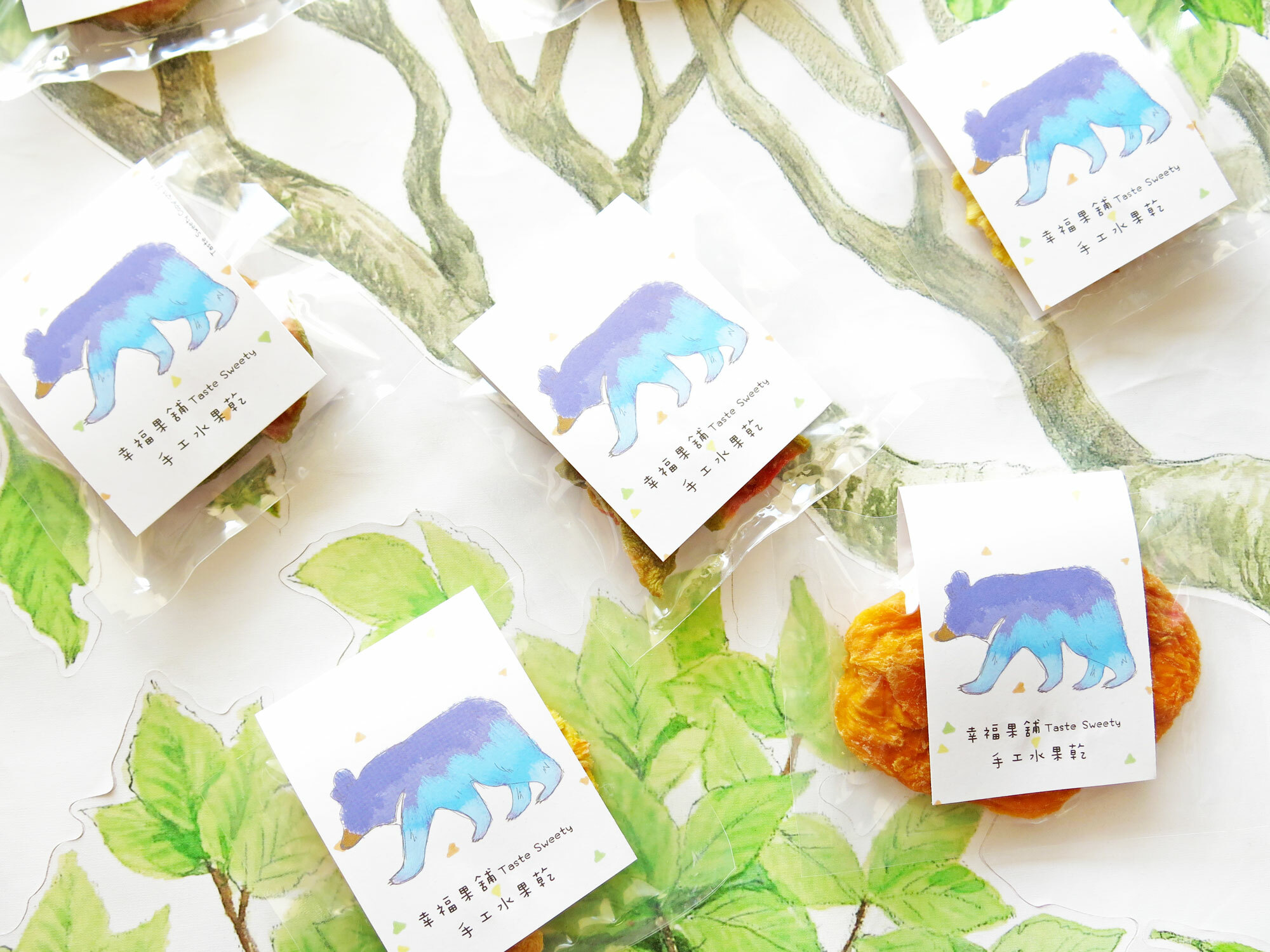 水藍熊小果乾-可愛包