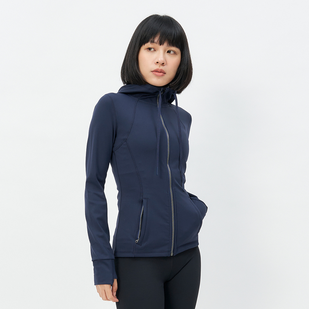 TBA All Day Jacket 女 深夜藍 連帽 彈性 修身 厚磅 外套 TBAW214CT02-BL