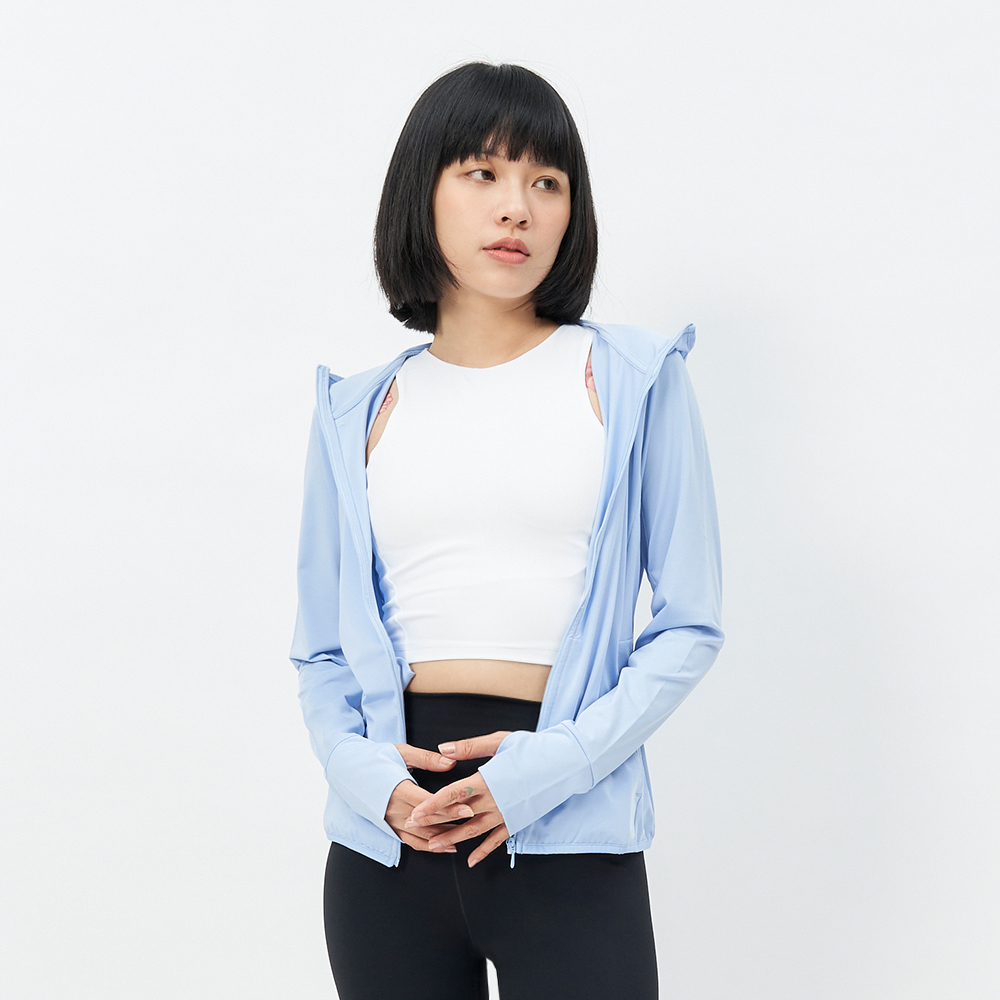 TBA Cool Up Jacket 女 天空藍 連帽 輕薄 透氣 運動 訓練 外套 TBAW213CT01-BL