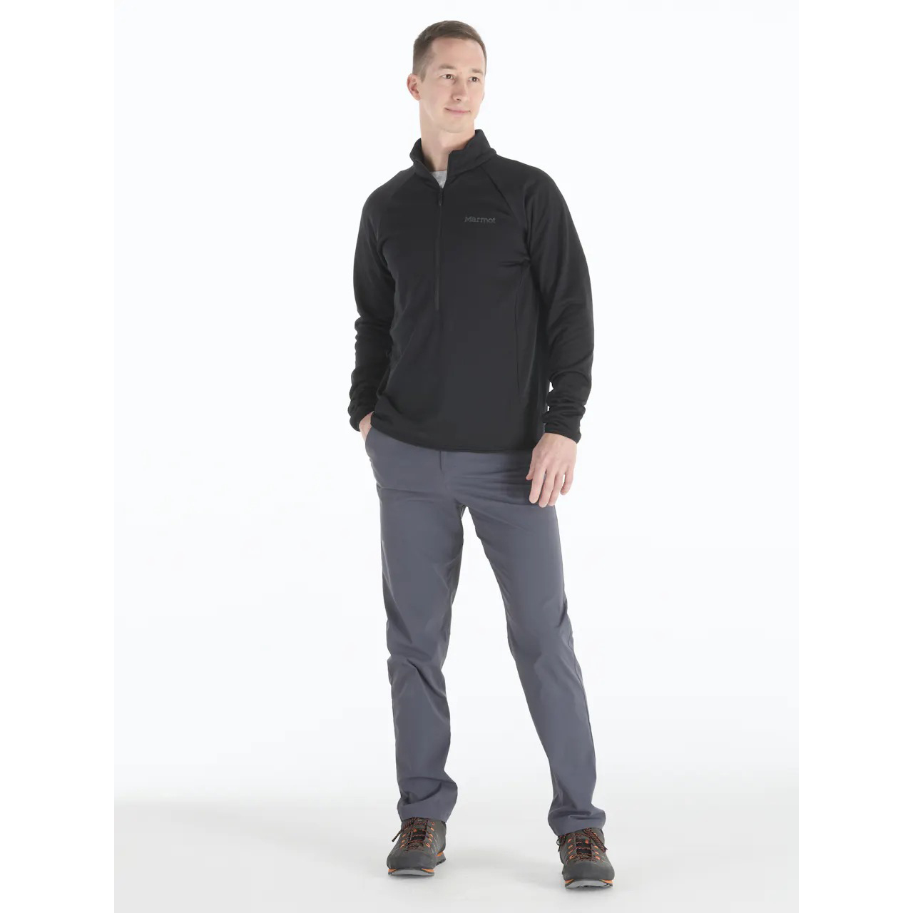 Marmot Men's Leconte Fleece 1/2 Zip 男款 半門襟彈性刷毛上衣 M15381-0001 Black [HappyOutdoor]