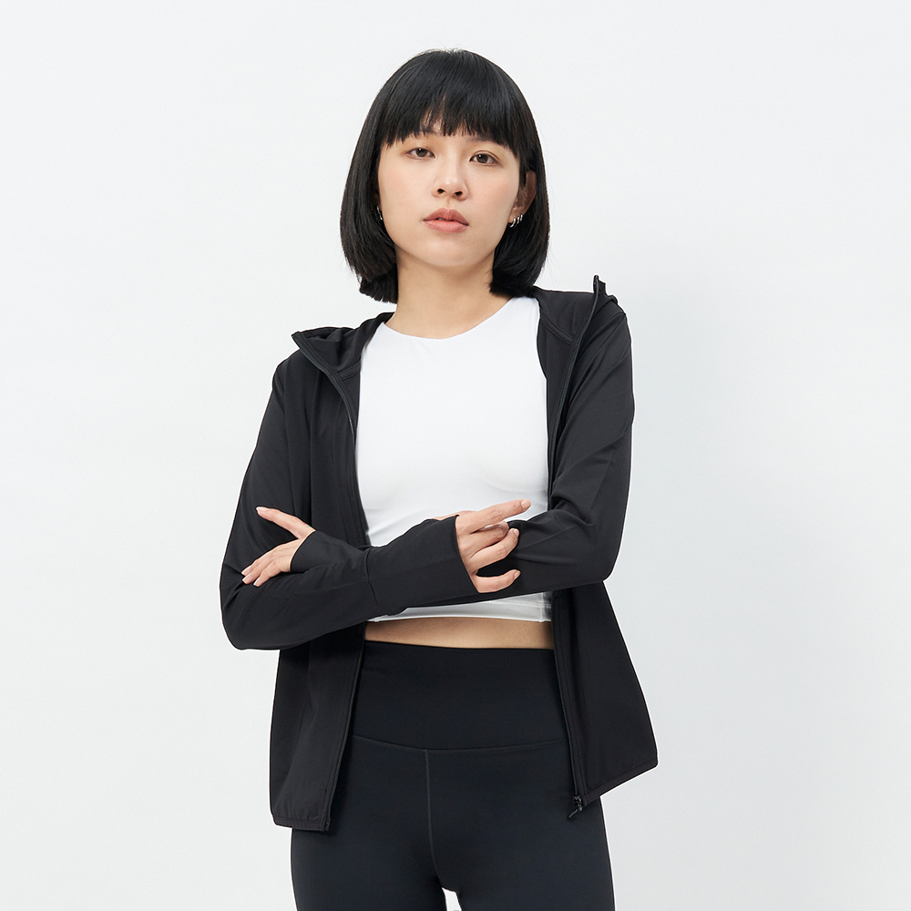 TBA Cool Up Jacket 女 極致黑 連帽 輕薄 透氣 運動 訓練 外套 TBAW213CT01-BK