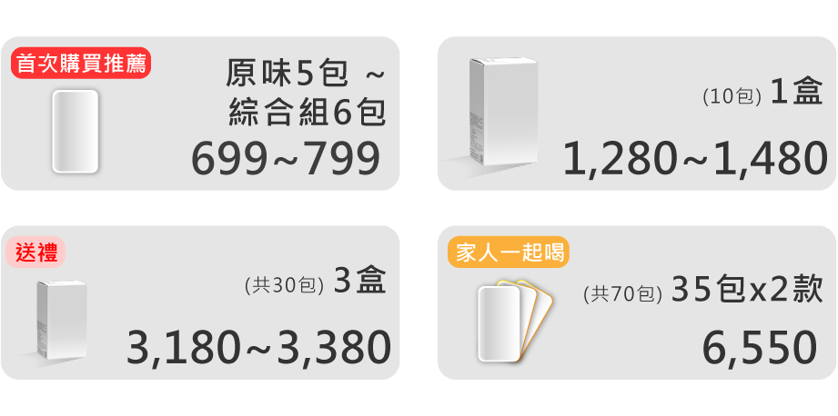 純煉滴雞精有多種組合方案 滿足不同需求