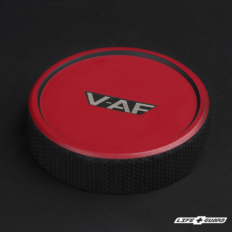 LIFE+GUARD SAMYANG V-AF 100mm T2.3 鏡頭貼膜側面展示圖，LIFE+GUARD 風格