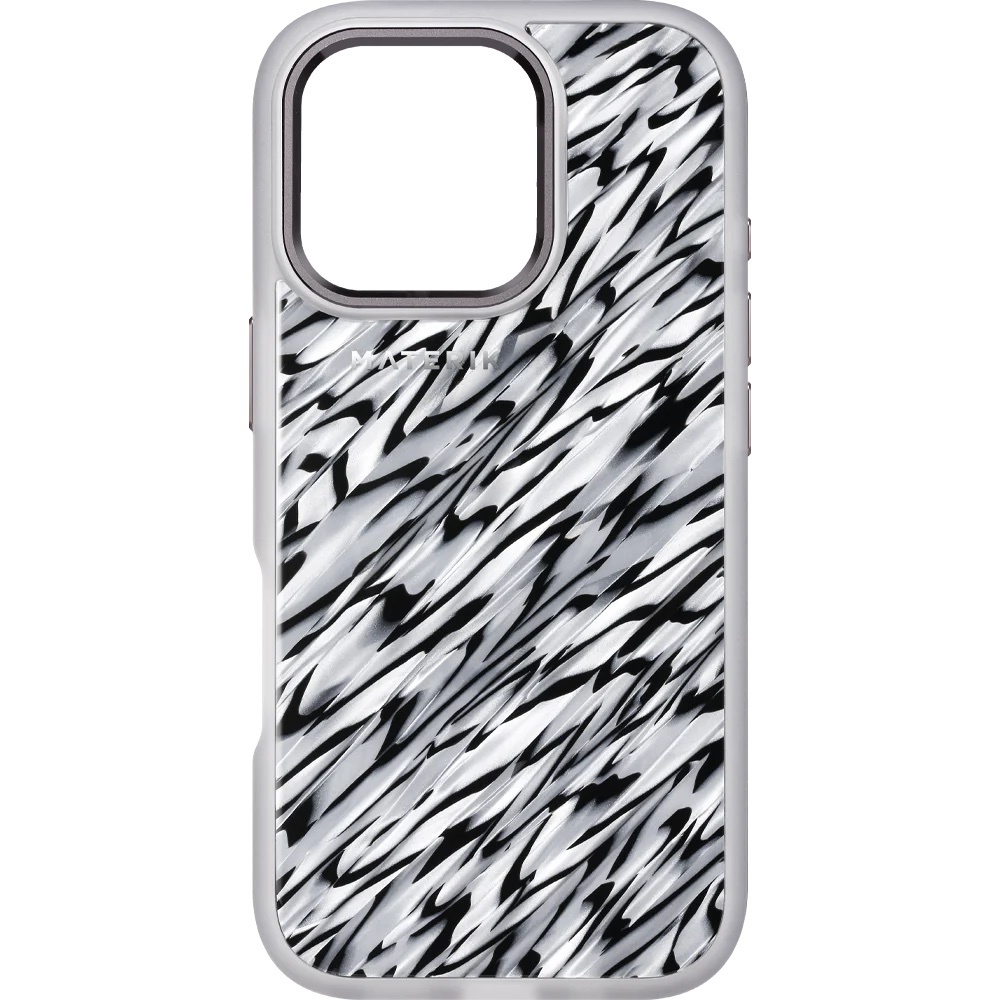 Materik iPhone 16 保護殼 - 白色海馬紋