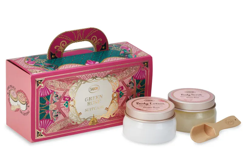 [限定] SABON Suitcase Gift Green Rose