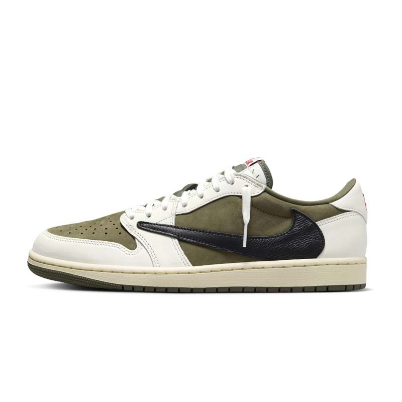 Travis Scott x Air Jordan 1 Low OG "Medium Olive" 聯名款 倒鉤 橄欖綠 男鞋 DM7866-200 [台灣現貨]