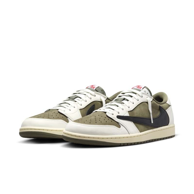 Travis Scott x Air Jordan 1 Low OG "Medium Olive" 聯名款 倒鉤 橄欖綠 男鞋 DM7866-200 [台灣現貨]