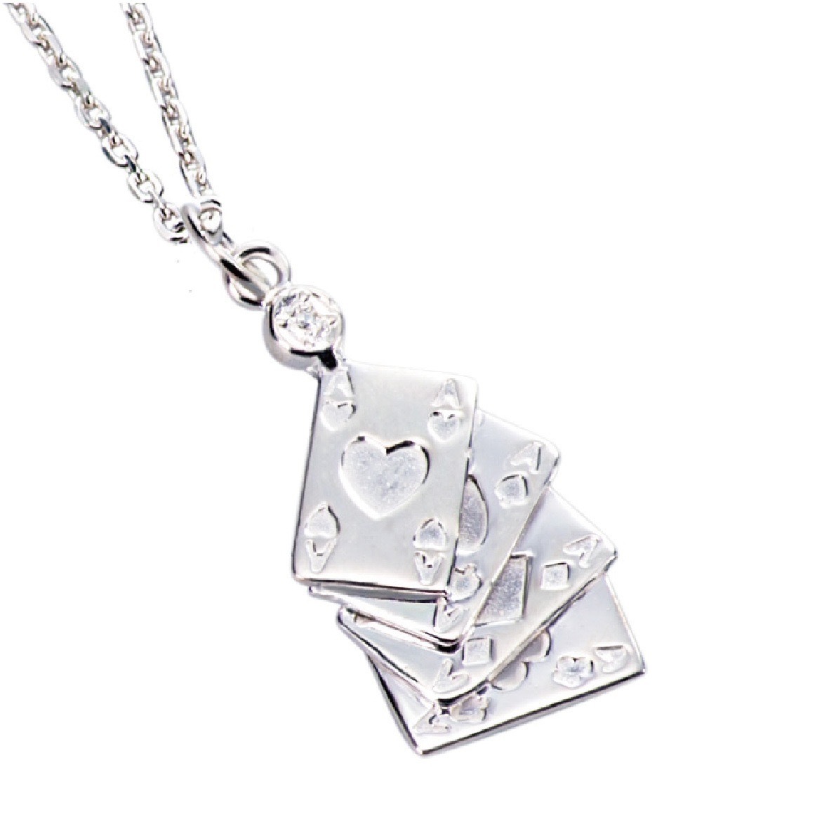 幸福童話 – 撲克牌純銀項鍊