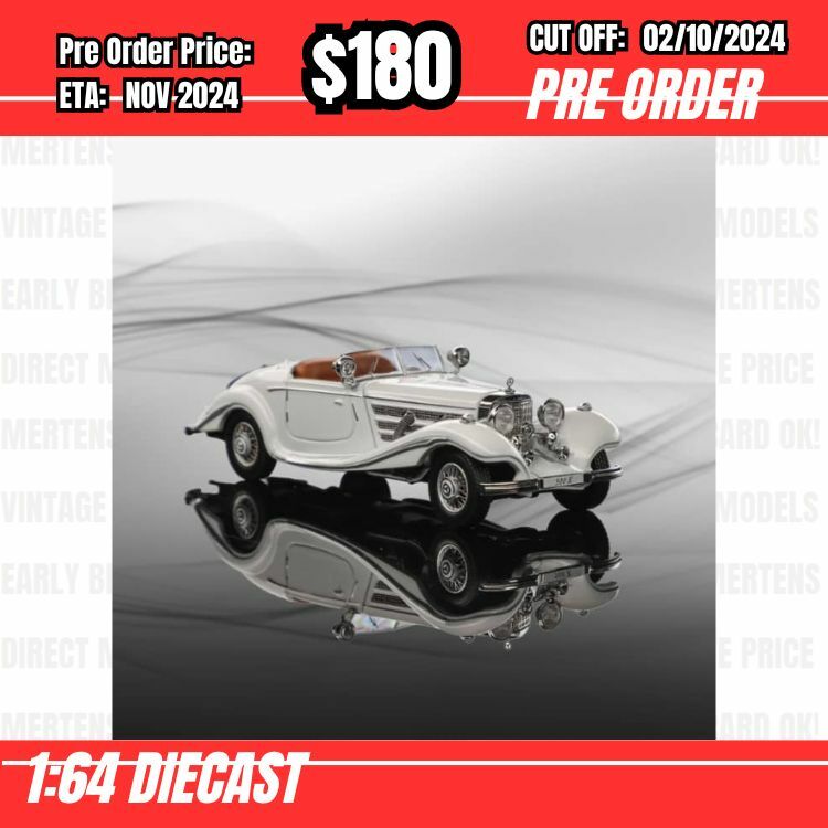 PO-$180 * Liberty64 * 1:64 Mercedes Benz 500K White [OD01/10]