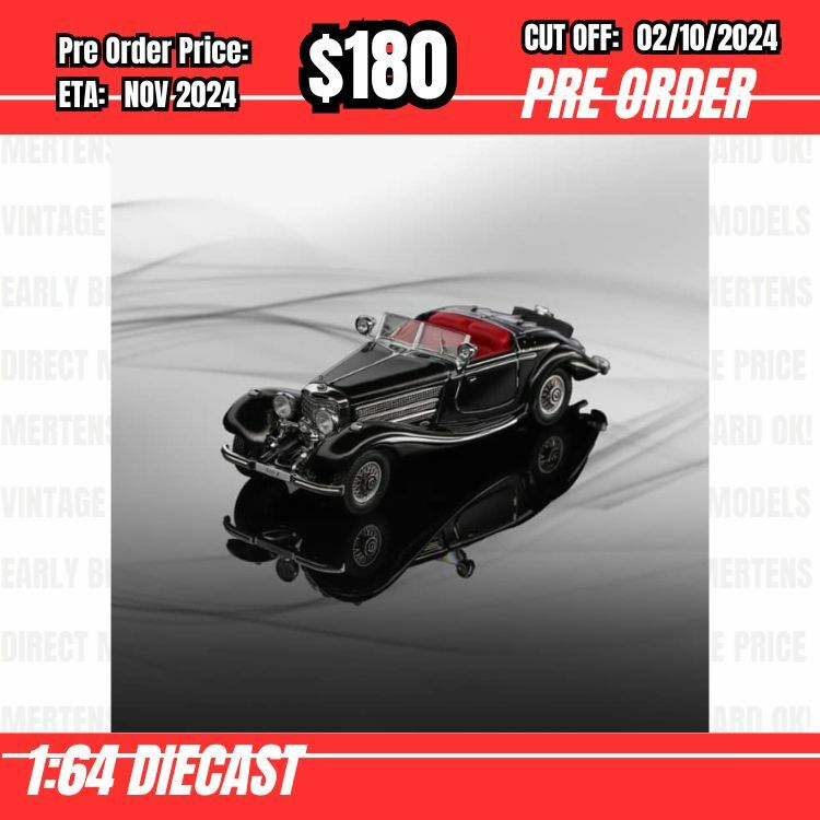 PO-$180 * Liberty64 * 1:64 Mercedes Benz 500K Black [OD01/10]