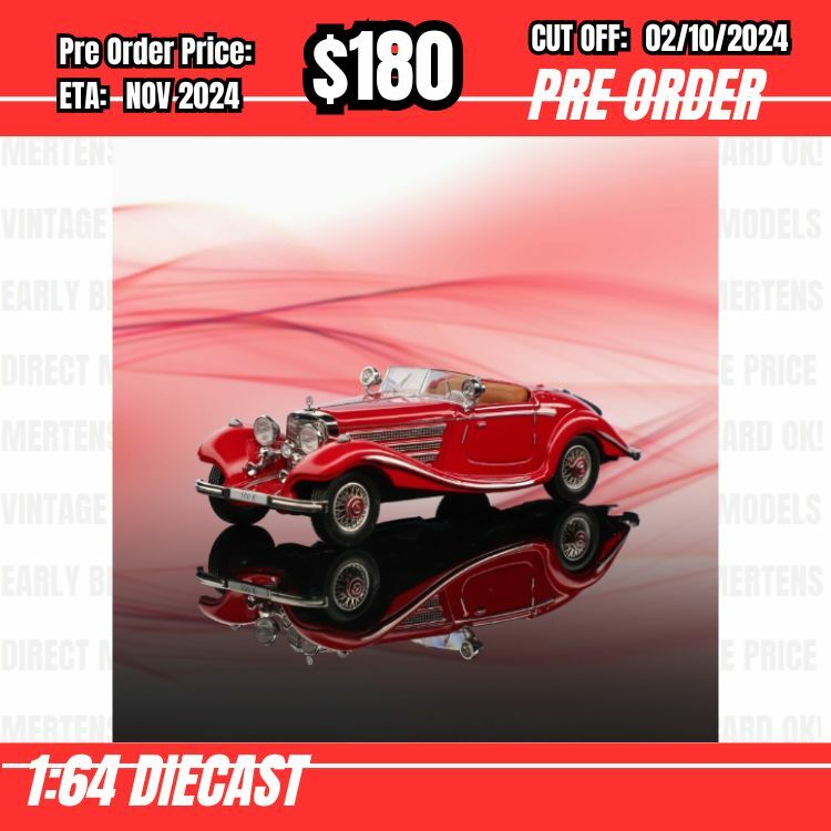 PO-$180 * Liberty64 * 1:64 Mercedes Benz 500K Red [OD01/10]