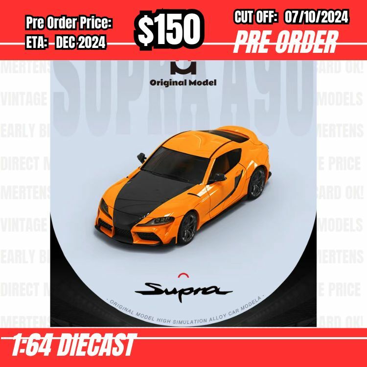 PO-$150 * Time Micro * 1:64 Toyota Supra A90 FNF Orange [OD01/10]