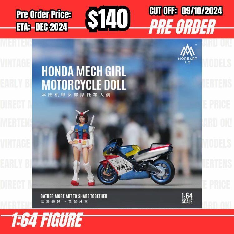 PO-$140 * Moreart * 1:64 Figure - Honda Mech Girl Motorcycle Doll [OD01/10]