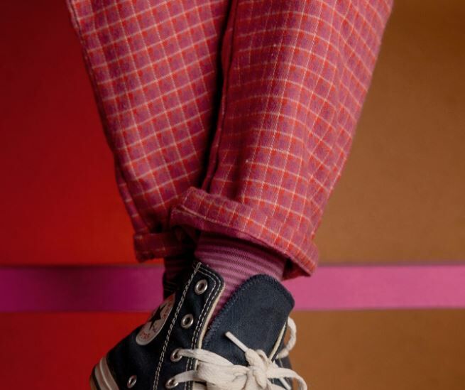 NIXNUT 棉製條紋短襪 Striped Socks Berry