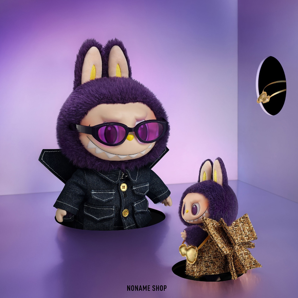 LABUBU x PRONOUNCE - WINGS OF FORTUNE 搪膠毛絨吊卡公仔服裝紫色