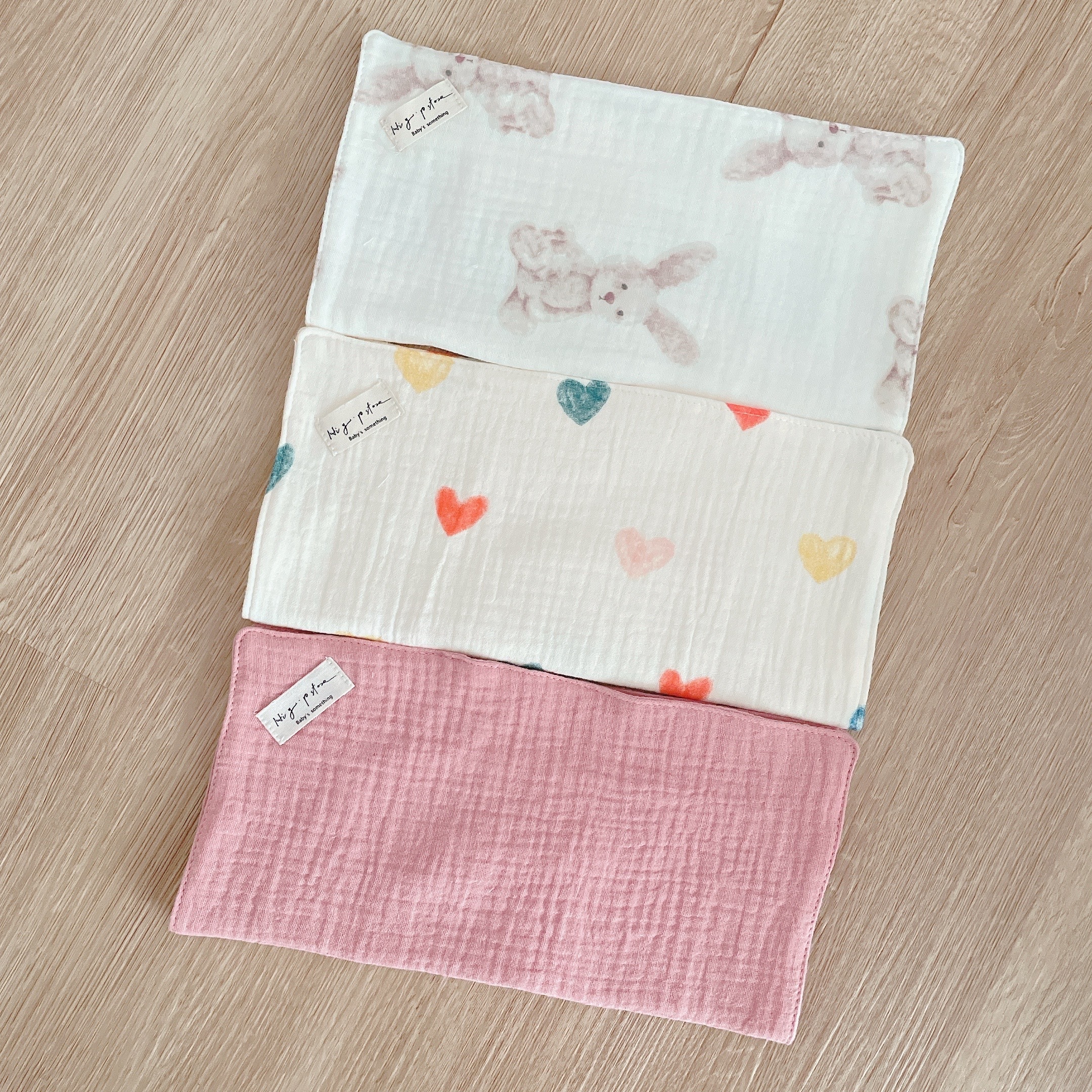 Hi Y.P store-手作六層紗紗布巾-玩偶兔兔(3件組)